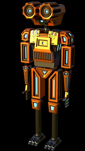 Humanoid rigged robot preview image